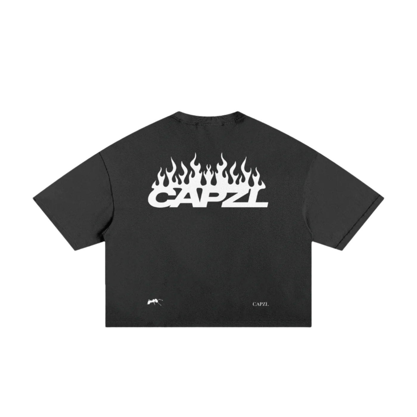 Beach Heat Cropped Tee (Black/White)