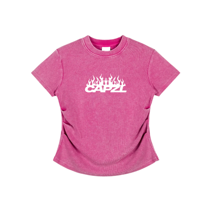 Women's Fitted Tee (Hibiscus)