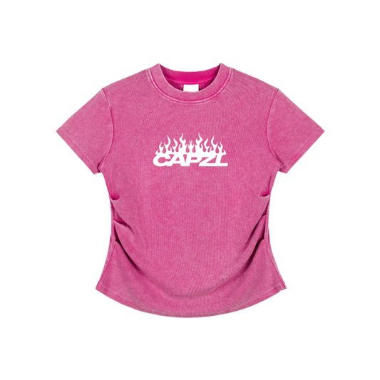Women's Fitted Tee (Hibiscus)