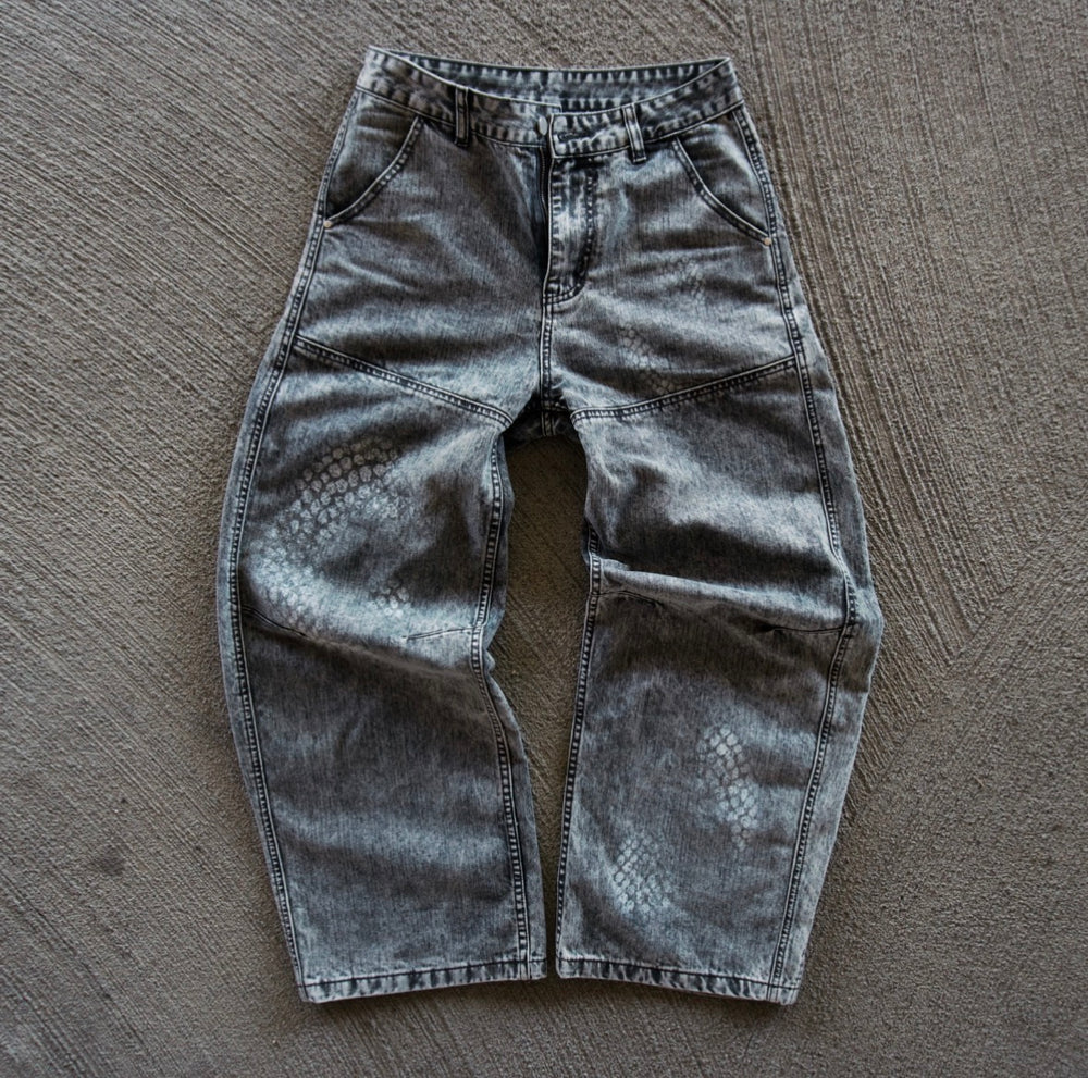 Rattle Print Denim "ASH"
