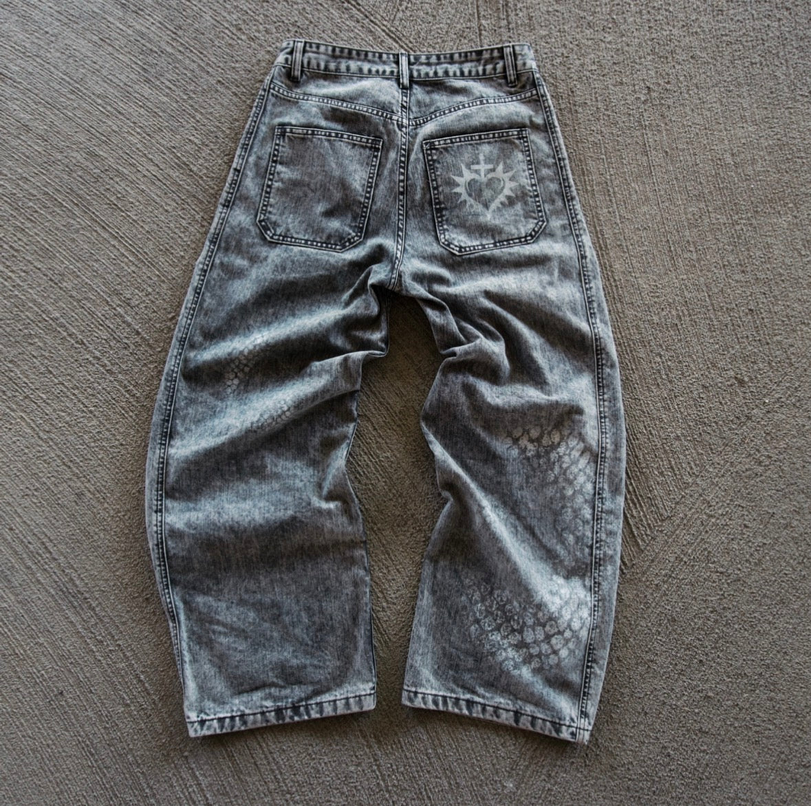 Rattle Print Denim "ASH"