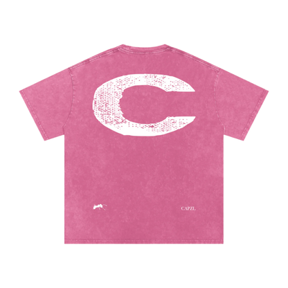 Summer Hue Oversize Tee (Hibiscus)
