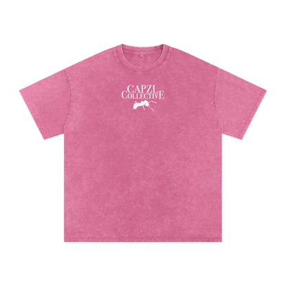 Summer Hue Oversize Tee (Hibiscus)