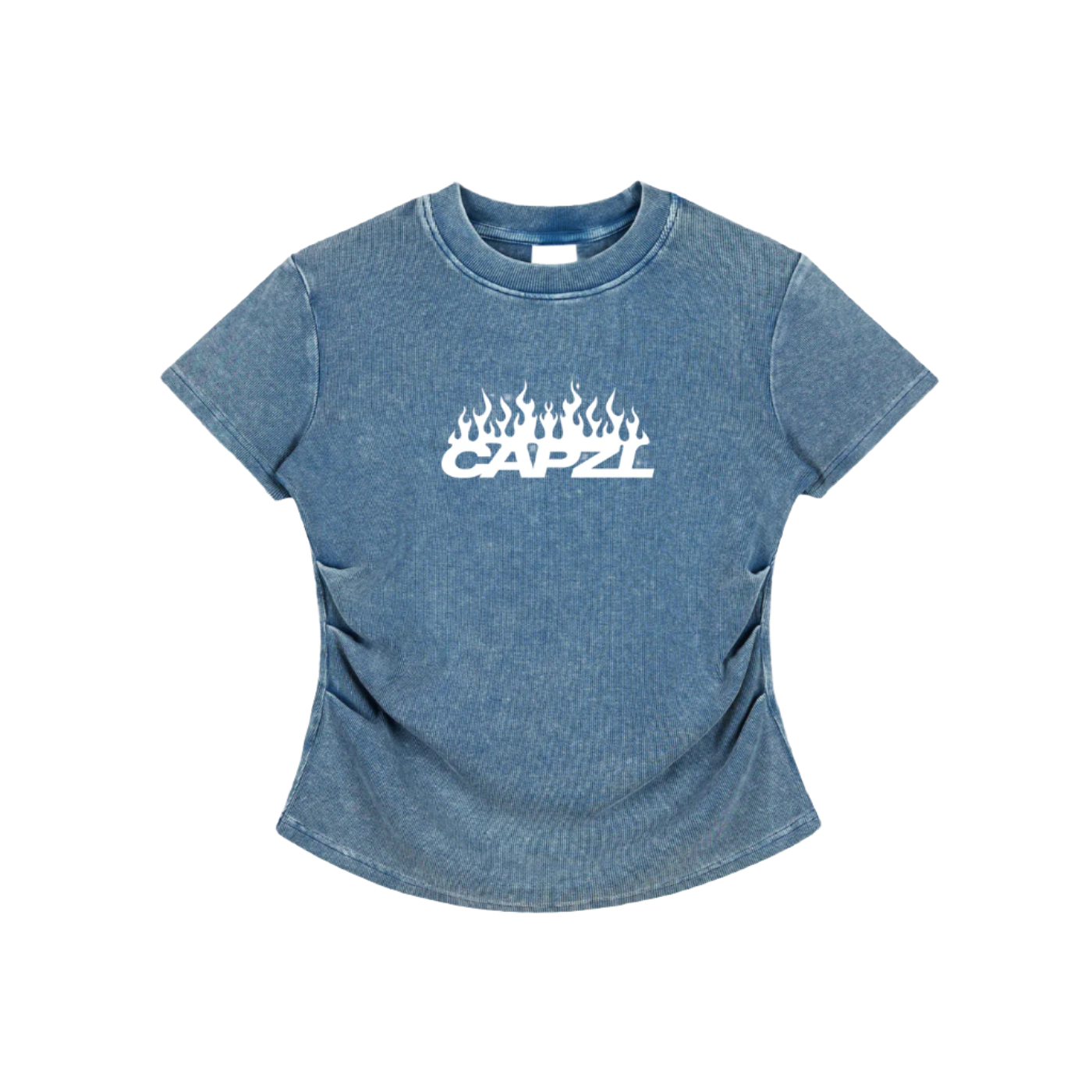 Women's Fitted Tee (Dusty Blue)